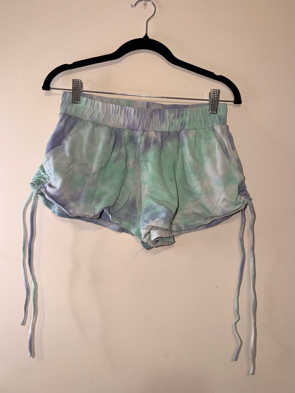 Y2K She Show Tie-Dye Pastel Drawstring Relaxed Women’s Shorts